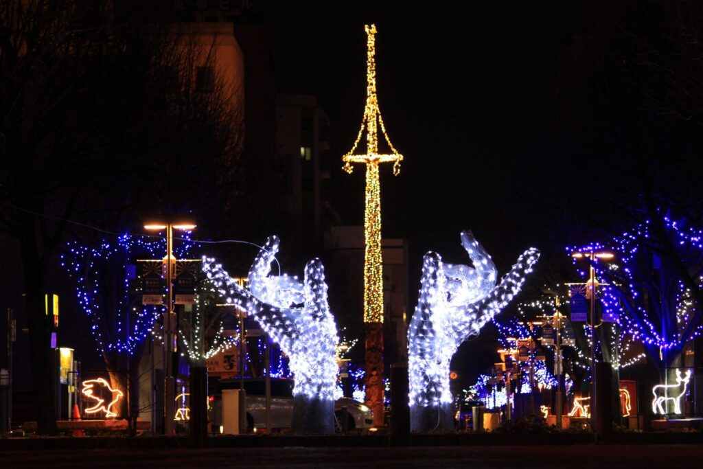 雪と光のファンタジー！旭川近郊で巡る感動の冬のライトアップ＆イルミネーション特集