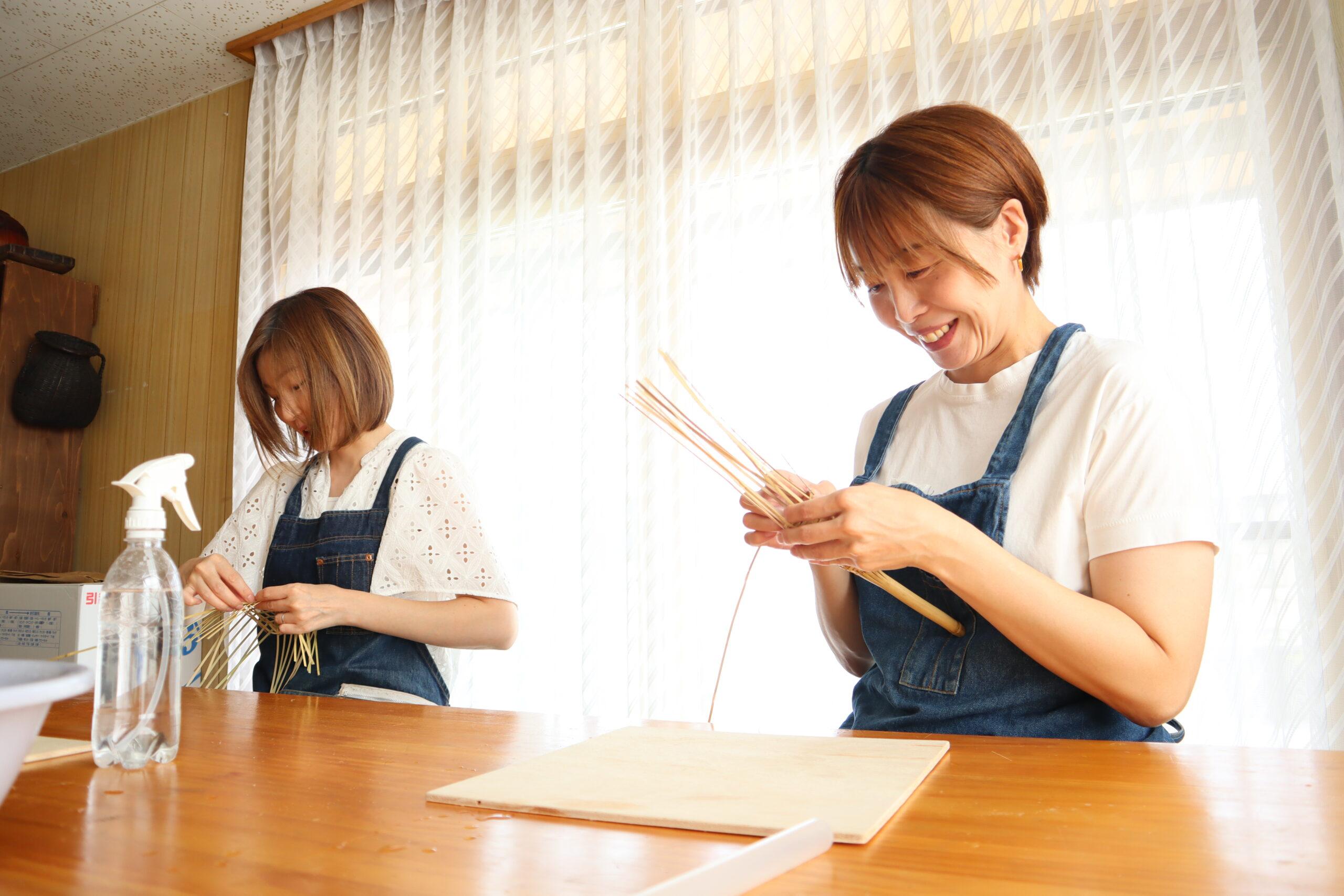 【比布町・竹細工】千島笹を使ったオリジナル「かご」作り