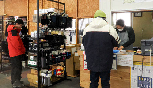 ▲レンタル場所（雪番屋内）