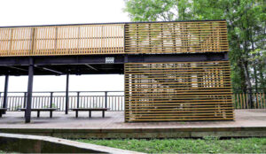 旭川を一望できる展望台