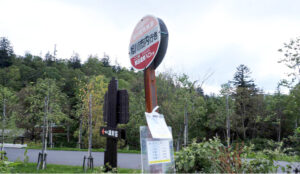 少し早めにバス停へ