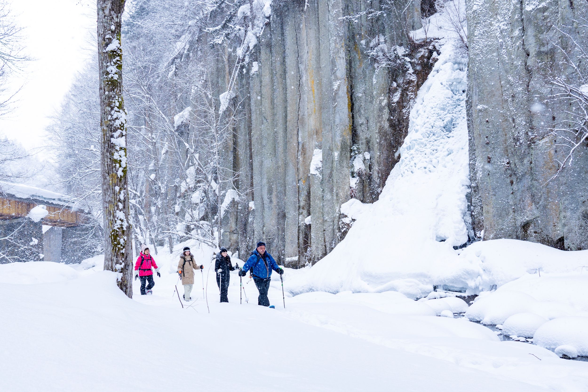 【Sounkyo Snowshoe】Beginners welcome! Snowshoe guided tour to enjoy Sounkyo in winter